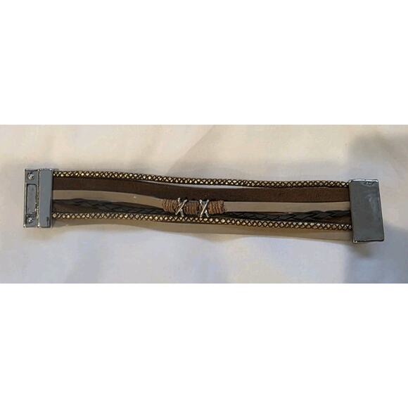 7 Inch Multi-strand Beaded Magnetic Bracelet Southwestern Western Boho - Picture 2 of 7